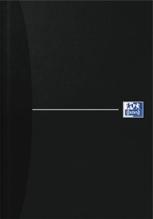 Oxford Office Essentials schrift, harde kaft, 192 bladzijden, gelijnd, A5, smart black
