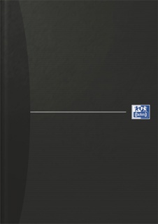 Oxford Office Essentials schrift, harde kaft, 192 bladzijden, gelijnd, A4, smart black