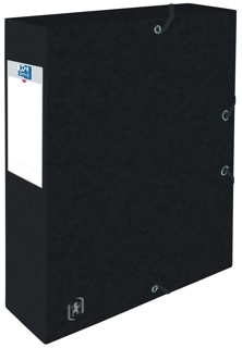 Elba elastobox Oxford Top File+ rug van 6 cm, zwart