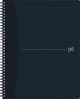 Oxford Origin spiraalschrift, A4+, 140 bladzijden, gelijnd, zwart