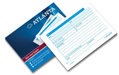 Atlanta by Jalema bonboekjes genummerd 1-50, 50 blad in tweevoud, zelfkopiërend