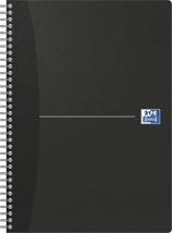 Oxford Office Essentials spiraalschrift, 180 bladzijden, A4, gelijnd, zwart