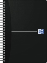 Oxford Office Essentials spiraalschrift, 180 bladzijden, A5, gelijnd, zwart