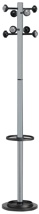 Unilux kapstok Accueil, hoogte 175 cm, 8 kledinghaken, metaalgrijs