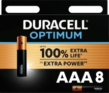 Duracell batterij Optimum AAA, blister van 8 stuks