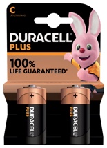 Duracell batterij Plus 100% C, blister van 2 stuks