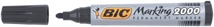 Bic permanent marker 2000-2300 zwart, schrijfbreedte 1,7 mm, ronde punt
