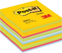 Post-it Notes kubus, 450 vel, 76 x 76 mm, geassorteerde kleuren ultra