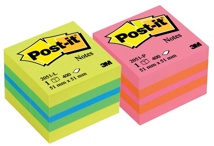 Post-it Notes mini kubus, 400 vel, 51 x 51 mm, groen