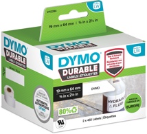 Dymo duurzame etiketten LabelWriter 19 x 64 mm, 2 x 450 etiketten
