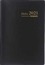 Brepols agenda Delta Seta 6-talig, zwart, 2024