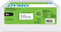 Dymo etiketten LabelWriter 25 x 54 mm, wit, doos van 6 x 500 etiketten