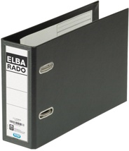 Elba Rado Plast ordner voor A5 dwars, zwart, rug van 7,5 cm