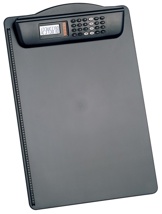 MAUL klemplaat hard kunststof met calculator A4 staand zwart