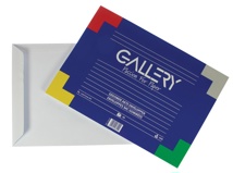 Gallery enveloppen 229 x 324 mm, gegomd, binnenzijde blauw, pak van 10 stuks
