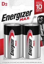 Energizer batterijen Max D, blister van 2 stuks