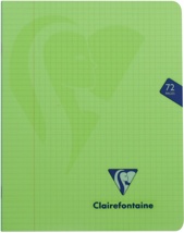 Clairefontaine schrimimesys voor A5, 72 bladz, kain PP, geruit 5 mm, geassorteerde kleuren