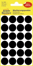 Avery Ronde etiketten diameter 18 mm, zwart, 96 stuks