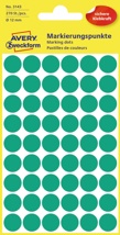 Avery Ronde etiketten diameter 12 mm, groen, 270 stuks
