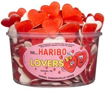 Haribo Lovers snoepgoed, pot van 150 stuks