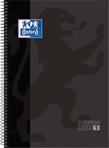 Oxford School Classic Europeanbook spiraalblok, A4+, 160 bladzijden, gelijnd, zwart