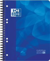 Oxford School Projectbook spiraalschrift, A5+, 6-gaats perforatie, gelijnd, blauw