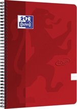 Oxford School Touch spiraalblok, A4, 140 bladzijden, gelijnd, rood