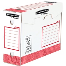 Bankers Box basic archiefdoos heavy duty, 9,5 x 24,5 x 33 cm, rood, pak van 20 stuks