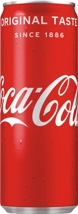 Coca-Cola frisdrank, sleek blik van 25 cl, pak van 24 stuks
