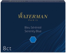 Waterman inktpatronen Standard blauw Florida, pak van 8 stuks