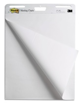 Post-it meeting chart, 63,5 x 77,5 cm, blanco, 30 vel, pak van 2 blokken