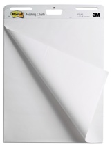 Post-it meeting chart, 63,5 x 76,2 cm, gerecycleerd, blok van 30 vel, pak van 2 stuks