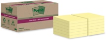 Post-it Super Sticky Notes Recycled, 70 vel, 47,6 x 47,6 mm, geel, pak van 12 blokken