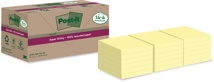 Post-it Super Sticky Notes Recycled, 70 vel, 76 x 76 mm, geel, 14 + 4 GRATIS