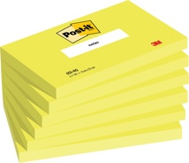 Post-it Notes, 100 vel, 76 x 127 mm, neongroen, pak van 6 blokken