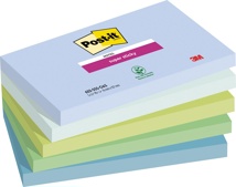 Post-it Super Sticky notes Oasis, 90 vel, 76 x 127 mm, geassorteerde kleuren, pak van 5 blokken