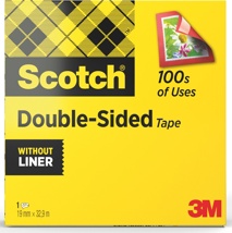 Scotch dubbelzijdige plakband 19 mm x 33 m