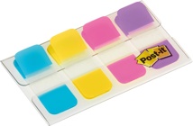 Post-it index Strong, 15,8 x 38,1 mm, blister met 4 kleuren, 10 tabs per kleur