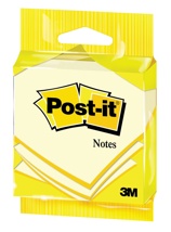Post-it Notes, 100 vel, 76 x 76 mm, geel, op blister