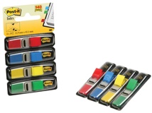 Post-it Index Smal, 11,9 x 43,2 mm, blister met 4 kleuren, 35 tabs per kleur, 4 + 2 blisters gratis