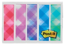 Post-it Index,plaid motive collection, 11,9 mm x 43,2mm, 5 x 20 stuks
