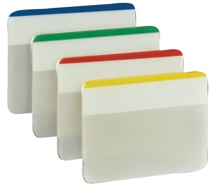 Post-it Index Strong, 50,8 x 38 mm, voor ordners, set van 24 tabs, 4 kleuren, 6 tabs per kleur