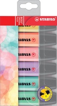 STABILO BOSS ORIGINAL Pastel markeerstift, etui van 6 stuks in geassorteerde kleuren