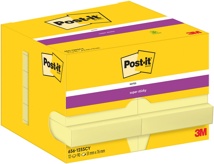 Post-It Super Sticky Notes, 90 vel, 51 x 76 mm, geel, pak van 12 blokken