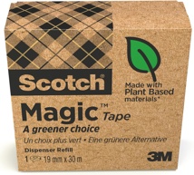 Plakband Magic  Tape A greener choice 19 mm x 30 m, doos met 1 rolletje