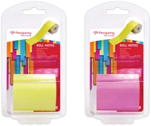 Pergamy Roll notes, 10 m x 50 mm, neon roze