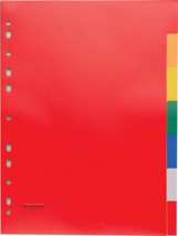 Pergamy tabbladen, A4, 11-gaatsperforatie, PP, 7 tabs in geassorteerde kleuren