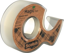 Plakband Magic  Tape A greener choice, 19 mm, 20 m, op dispenser van 100 % gerecycleerd plastic