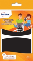 Avery Family krijtbordetiketten, 9,5 x 6,3 cm, ophangbare etui met 10 etiketten