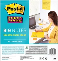Post-it Super Sticky Big Notes, 30 vel, 280 x 280 mm, geel